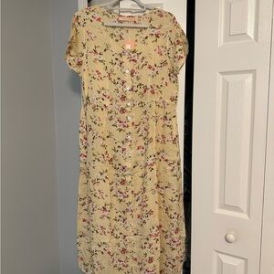 La Cera Yellow Floral Dress